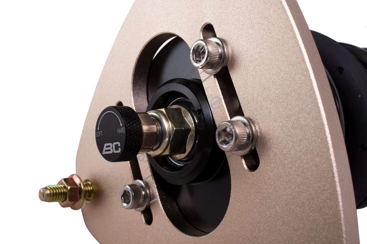 BC Racing damping and camber mount detail illustration; mount specification varies by vehicle